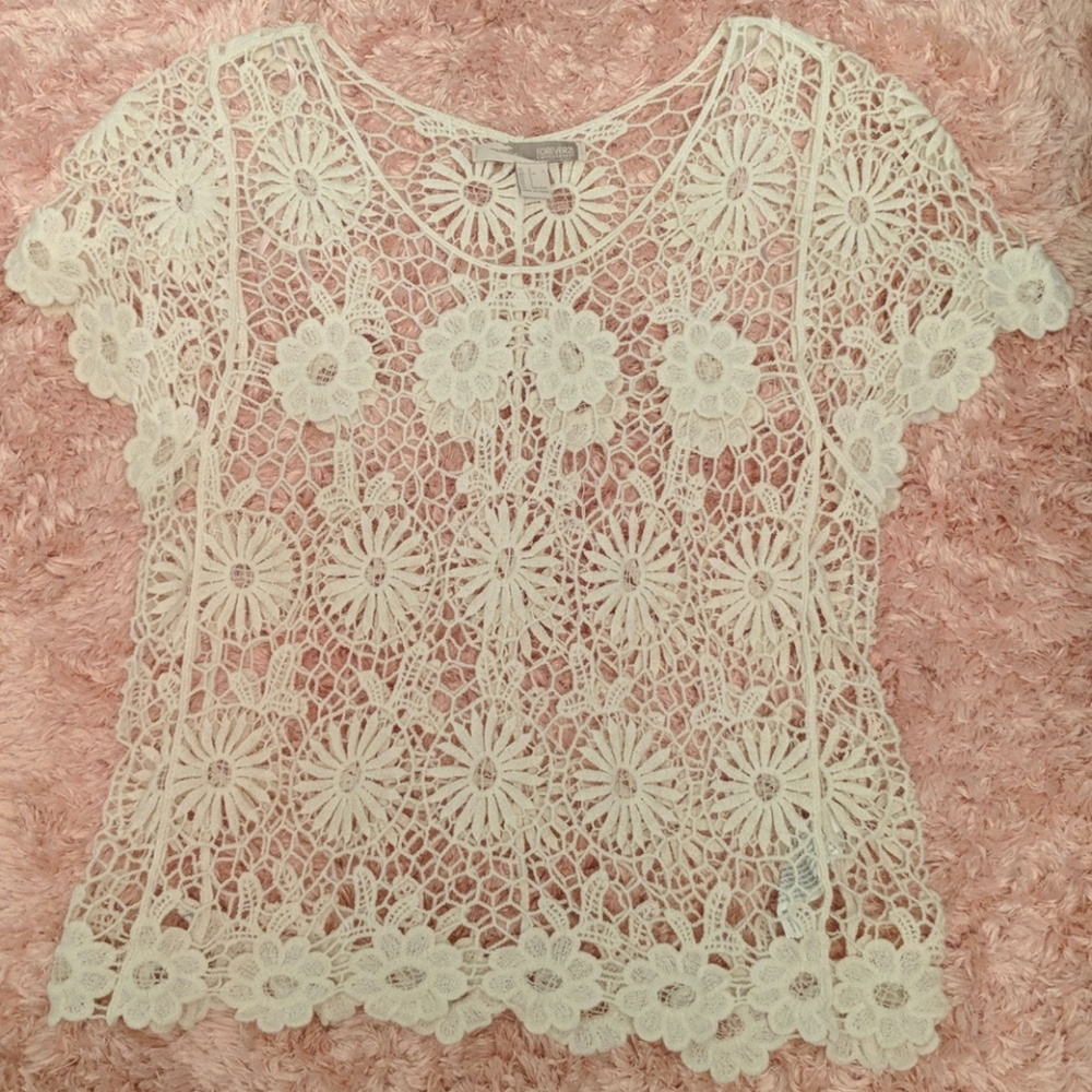 Kind of a knitted mesh top